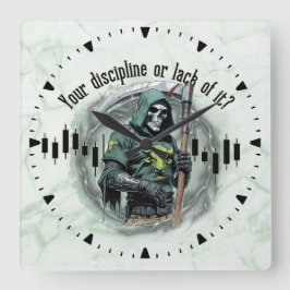 Fantasy trade design | Grim Reaper | motivation スクエア壁時計