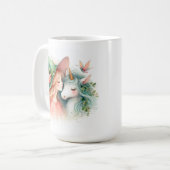 Fantasy Unicorn Witch Mystical Drinkware Magic コーヒーマグカップ (正面左)