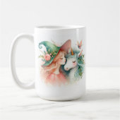Fantasy Unicorn Witch Mystical Drinkware Magic コーヒーマグカップ (左)