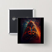 Fantasy Version Of A Clown Face Tiger Moth 缶バッジ (正面&裏面)