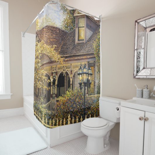 Fantasy Victorian Gingerbread House Shower Curtain シャワーカーテン (インサイチュ)