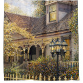 Fantasy Victorian Gingerbread House Shower Curtain シャワーカーテン (正面)