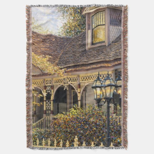 Fantasy Victorian Gingerbread I スローブランケット (正面縦)