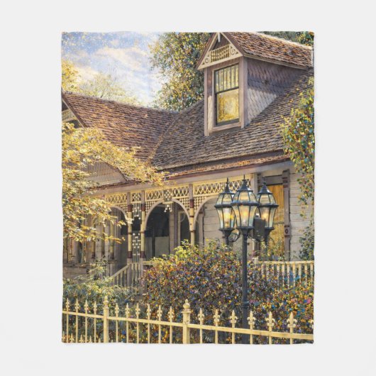 Fantasy Victorian Gingerbread I フリースブランケット (正面)