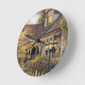 Fantasy Victorian Gingerbread I ラウンド壁時計 (傾斜)