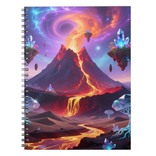 Fantasy Volcano World Photo Notebook ノートブック (正面)