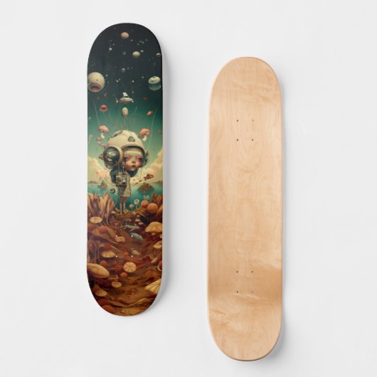 Fantasy wall art skateboard.  スケートボード (正面)