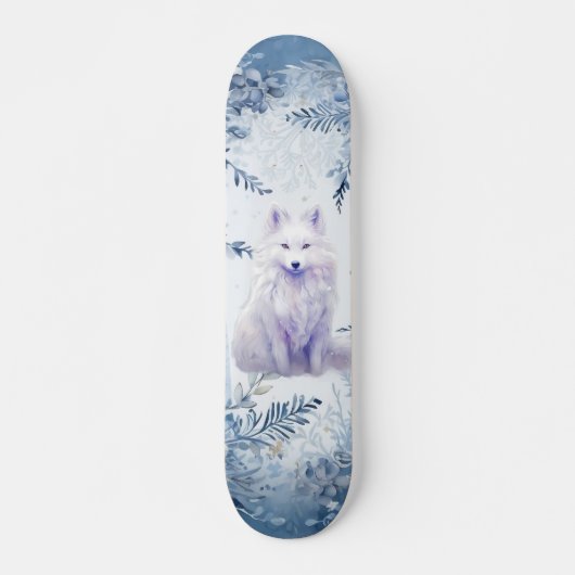 Fantasy Winter White Fox Skate Deck スケートボード (正面)