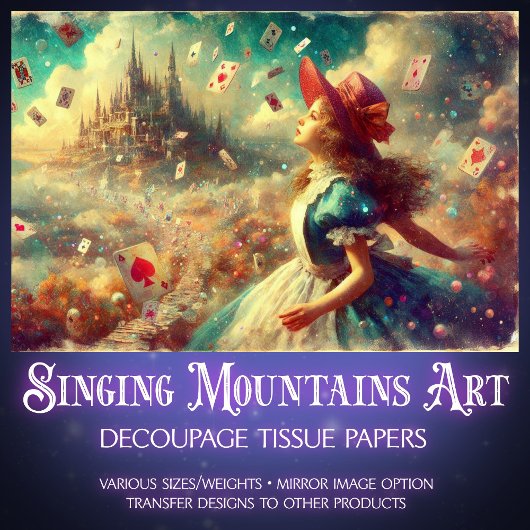 Fantasy Wonderland Castle Journey Decoupage 薄葉紙
