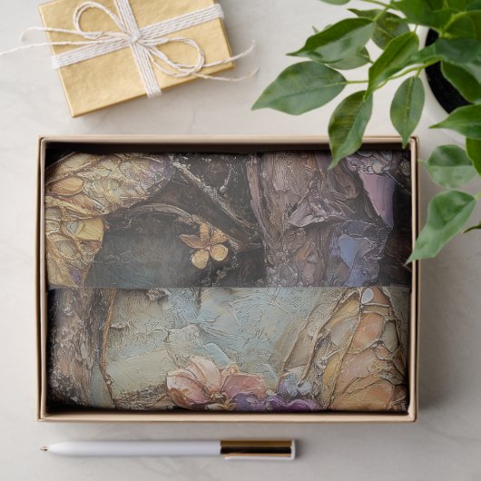 Fantasy Woodland Fairy with Butterflies Decoupage 薄葉紙 (ギフト)