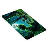 Fantasy woodland goddess and gentle deer art マグネット (右側)