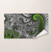 Fantasy World Green And Gray Abstract Fractal Art ハンドタオル (ハンドタオル)