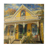 Fantasy Yellow Victorian House タイル (正面)