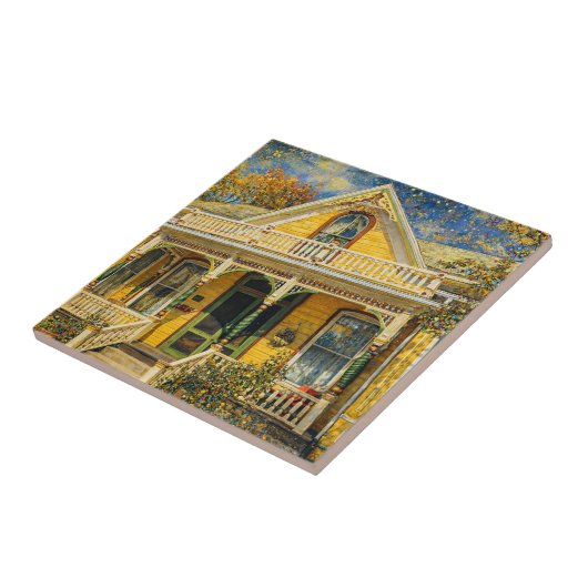 Fantasy Yellow Victorian House タイル (側面)