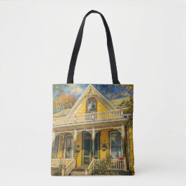 Fantasy Yellow Victorian House トートバッグ