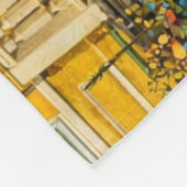 Fantasy Yellow Victorian House フリースブランケット (角)