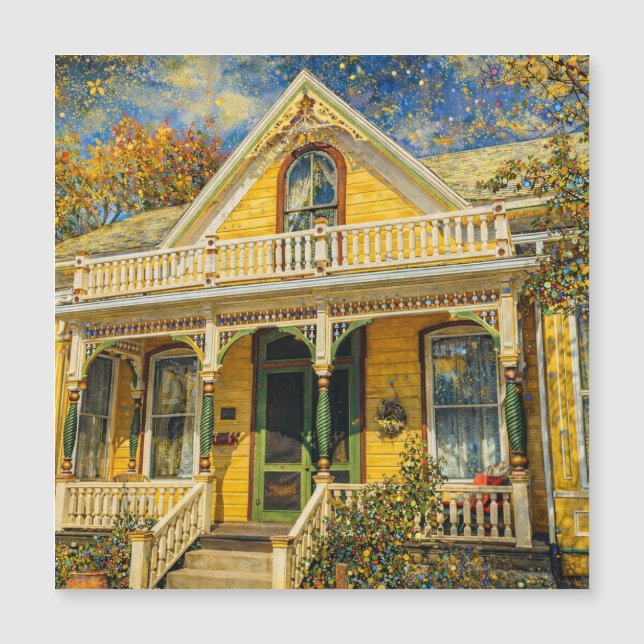 Fantasy Yellow Victorian Magnet (正面)