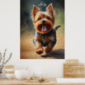 Fantasy Yorkshire Terrier Surreal Dog Art ポスター (キッチン)