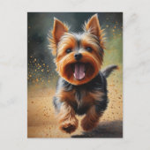 Fantasy Yorkshire Terrier Surreal Dog Art ポストカード (正面)
