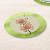 Fantasyblume  runder pappuntersetzer ラウンドペーパーコースター (アングル)