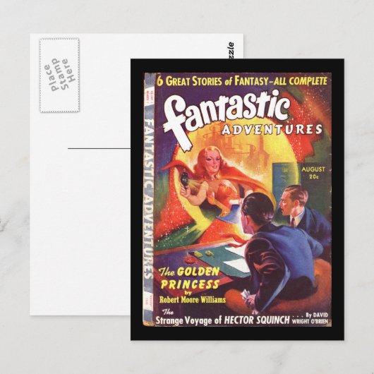 『Fantistic Adventures v02 n07 (1940-08.Ziff-Davis) ポストカード (正面/裏面)