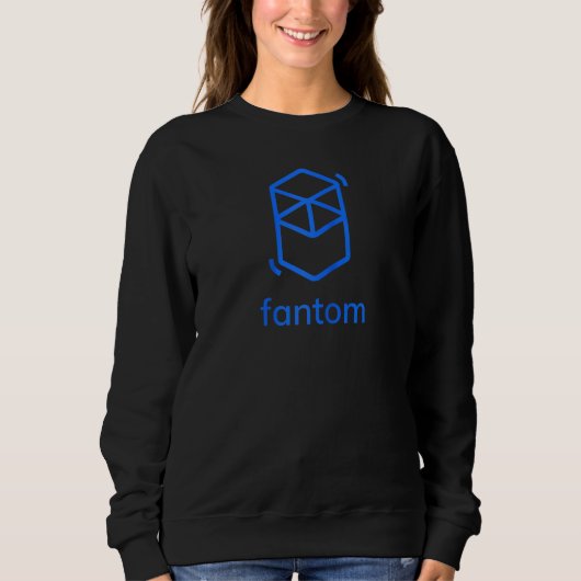 Fantom Coin Cryptocurrency Ftm Crypto Raglan スウェットシャツ (正面)