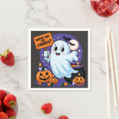 Fantôme halloween humour bonbon スタンダードカクテルナプキン (インサイチュ)
