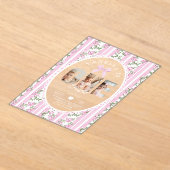 Fany One Love Shack フォトコラージュ 1歳の誕生日 アクリル招待状 (レイダウン)
