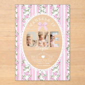 Fany One Love Shack フォトコラージュ 1歳の誕生日 アクリル招待状 (正面)