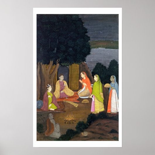 Faqurullah Khaの学校ヨギーニを訪問する女性 ポスター (正面)