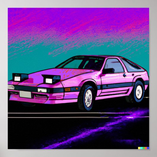 Far Out Synth 80のSportscarポスター ポスター (正面)