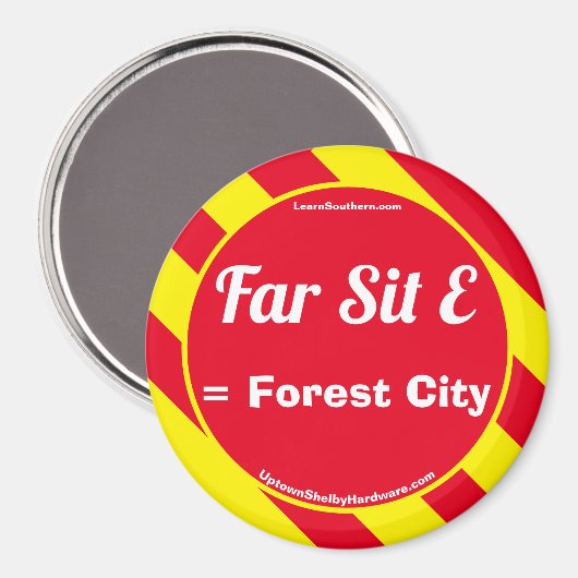 Far Sit E Red/Yellow Magnet マグネット (正面/裏面)