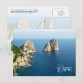 Faraglioni stacks、Capri、イタリア ポストカード (正面/裏面)