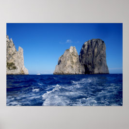 Faraglioni Stacks, Isle of Capri – ナポリ – イタリア ポスター