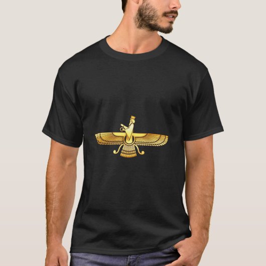 Faravahar Zarathustra Zoroastrian Farohar Farvahar Tシャツ (正面)