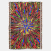 Farbenfrohe Decke スローブランケット (正面縦)