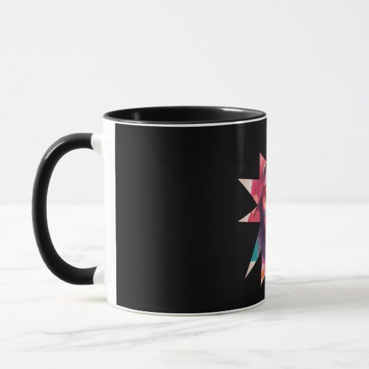 Farbenfrohe Frauenkunst Mehr als nur ein Tasse マグカップ (左)