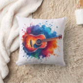 Farbenfrohe Gitarre クッション (ブランケット)