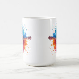 Farbenfrohe Gitarre コーヒーマグカップ