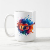 Farbenfrohe Gitarre コーヒーマグカップ (左)