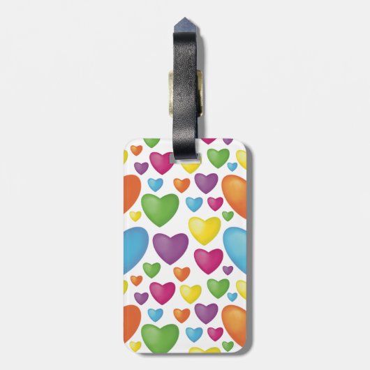 Farbenfrohe Herzen ラゲッジタグ (裏面縦)