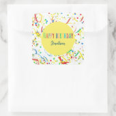 Farbenfrohe Konfetti Sticker Custom Aufkleber スクエアシール (バッグ)