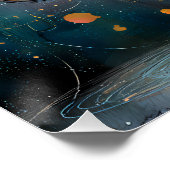 Farbenfroher abstrakter Elefant mit bunten Mustern ポスター (コーナー)