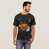 Farbenfrohes Halloween Pixelart – Kürbis, Geist &  Tシャツ (正面フル)