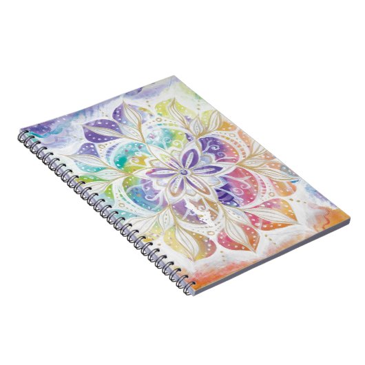 Farbenfrohes Mandala-Design ノートブック (右側)