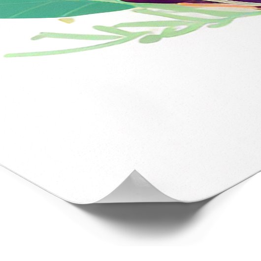 Farbenfrohes Vogelposter Kinderzimmerposter, cute ポスター (角)