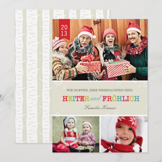 Farbenreich Foto Weihnachtskarte シーズンカード (正面/裏面)