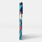 Farbexplosion der Moderne – Pop-Art Frauenportrait iPhoneケース (右側面)