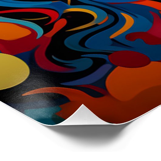 Farbexplosion: Porträt im Pop-Art-Stil ポスター (コーナー)