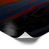 Farbig leuchtendes Herz über Wasser ポスター (コーナー)